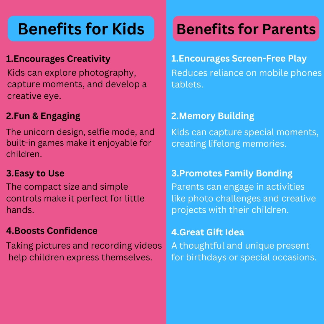 Real Camera, Games & Music in One! - Perfect Gift for Kids