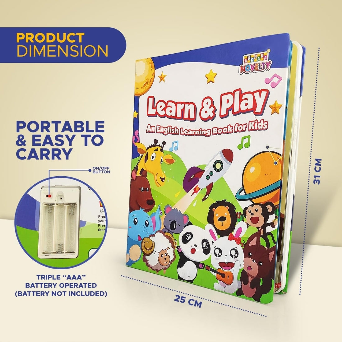 Listen, Learn & Play – Interactive English Book for Kids