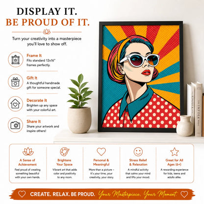 First Palette™ Glowing Girl – Family Paint by Numbers Kit