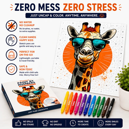 First Palette™ Giraffe – Family Paint by Numbers Kit
