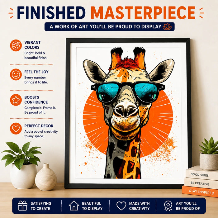 Giraffe canvas detail