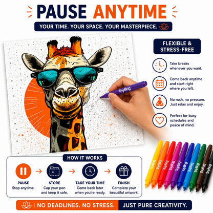 First Palette™ Giraffe – Family Paint by Numbers Kit