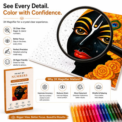 First Palette™ Black Krishna – Family Paint by Numbers Kit