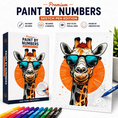 First Palette™ Giraffe – Family Paint by Numbers Kit