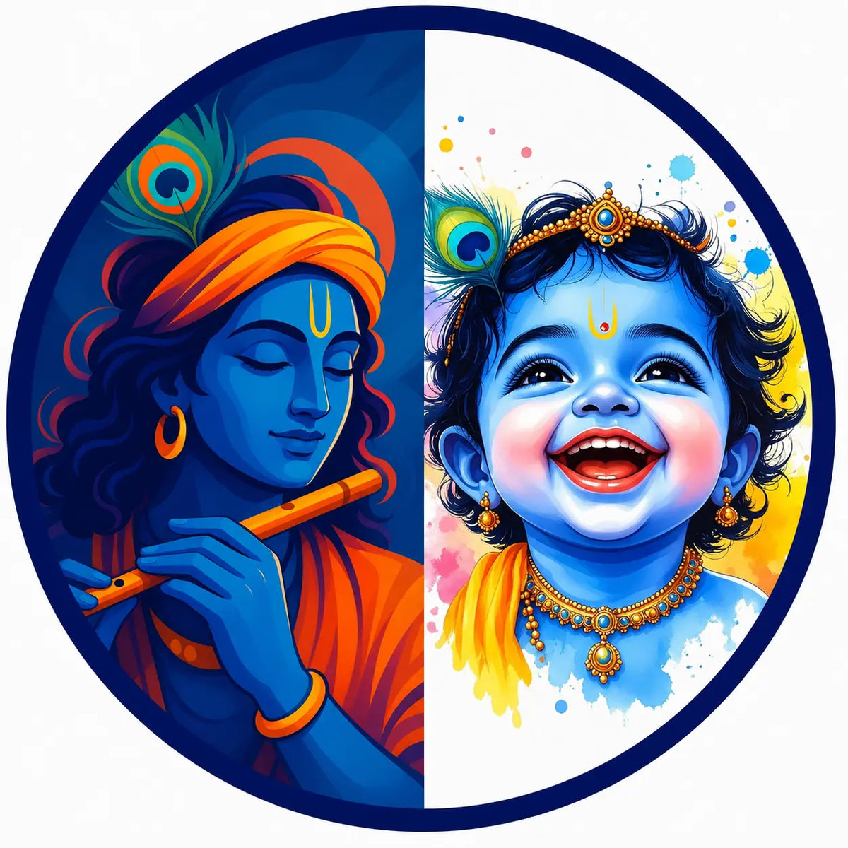 First Palette™ Flute Krishna – Family Paint by Numbers Kit