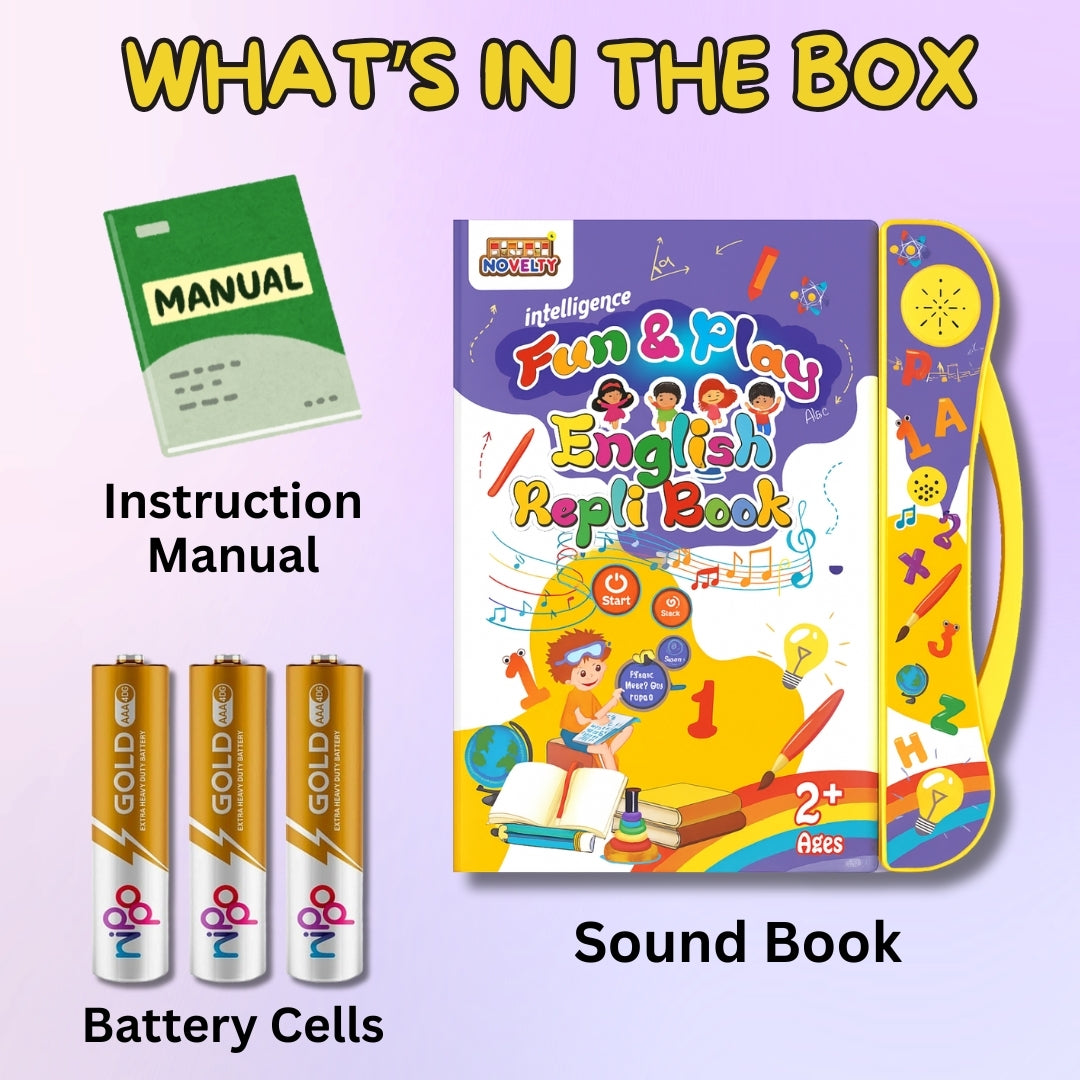 🔊 Magic Sound Learning Book - 3-in-1: Sounds, Words & Voice Recording — Fun Way to Learn!