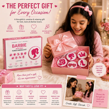 Pink Dream™ Mug Rug Kit – Punch Needle Coaster Craft for Teens - ToyBag