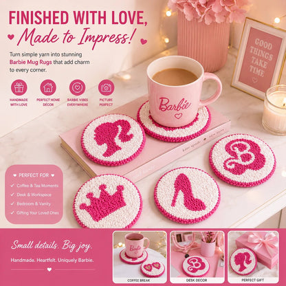 Pink Dream™ Mug Rug Kit – Punch Needle Coaster Craft for Teens - ToyBag