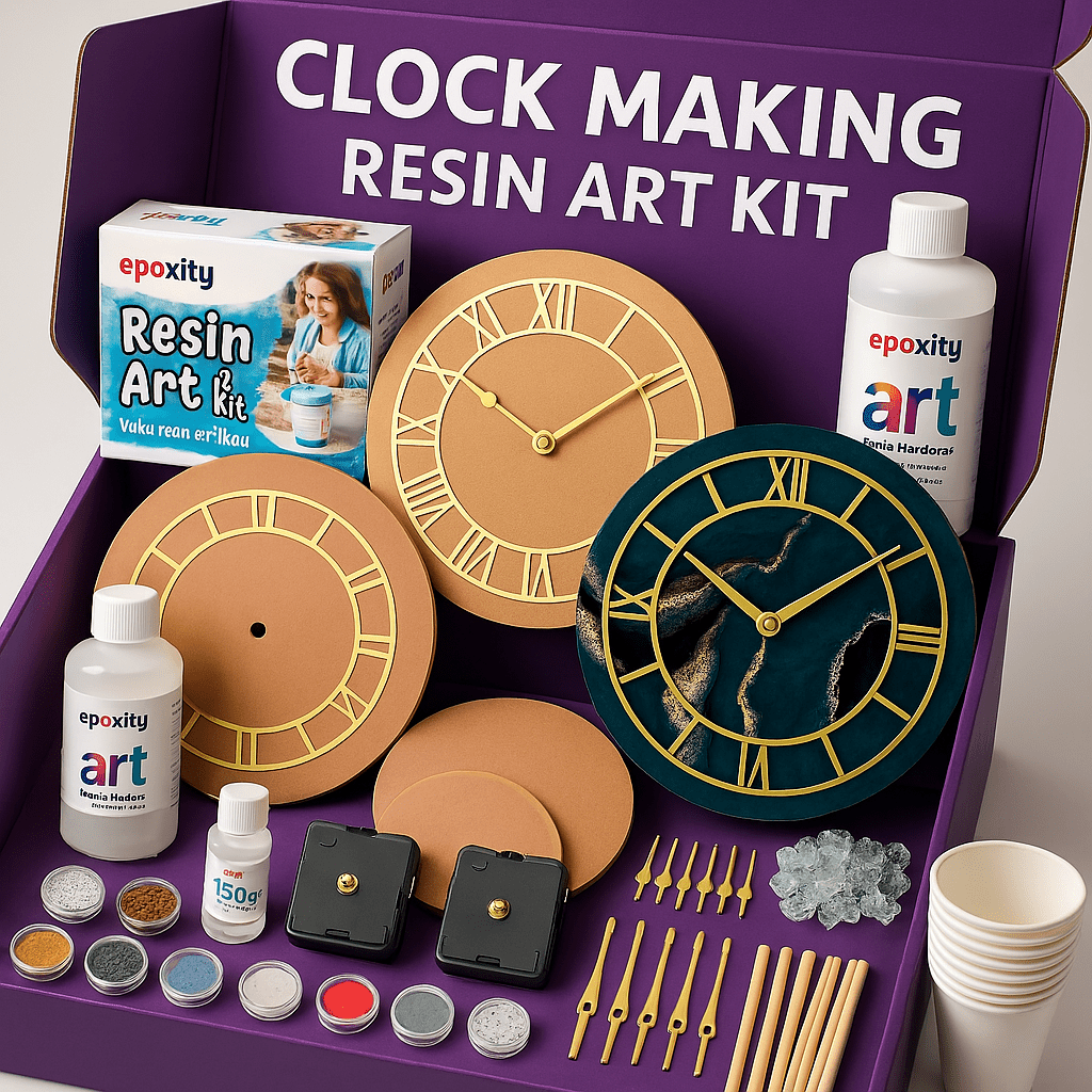 Premium Quality Clock Making Resin Art For Kids & Adults - ToyBag